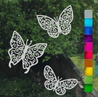 Filigree Butterfly Trio Stickers